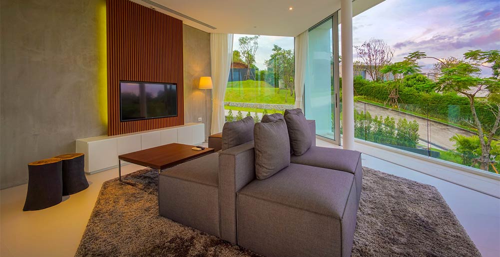 Villa Abiente - TV room stunning outlook